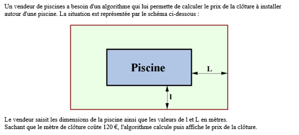 exercice algobox sur Prix de la clôture