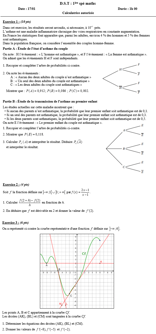 Probabilités et dérivation
