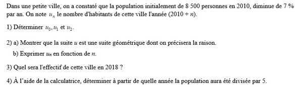 exercice sur Application concrète