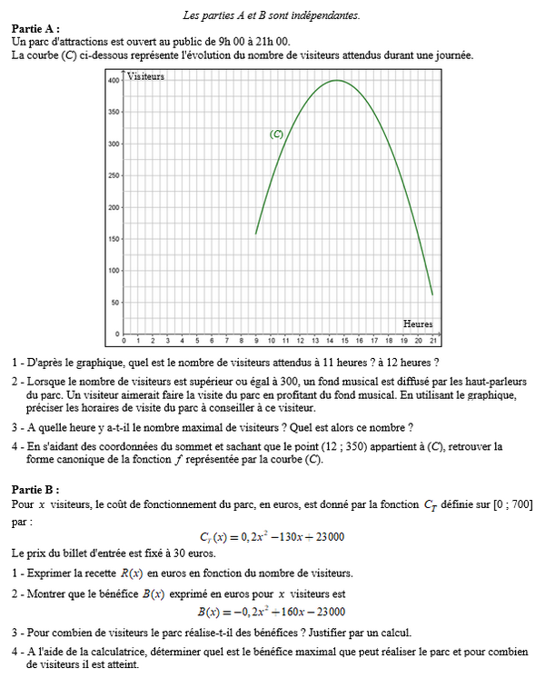 exercice sur Application concrète