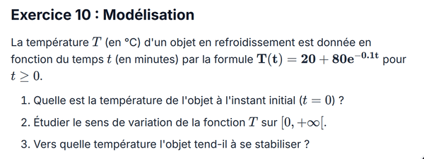 exercice sur Problème de modélisation
