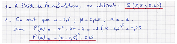Corrigé exercice 1
