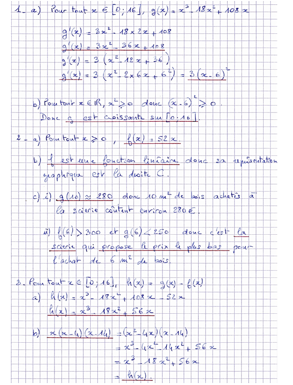 Corrigé exercice 1