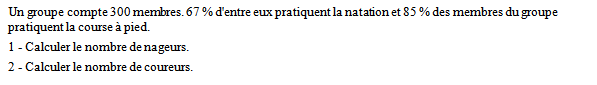 Exercice sur les pourcentages et taux d'évolution