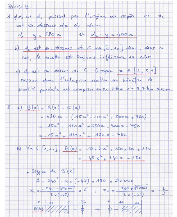 Corrigé exercice 11 sur la dérivation