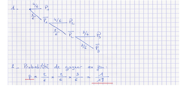 Corrigé exercice 3 sur les variables aléatoires