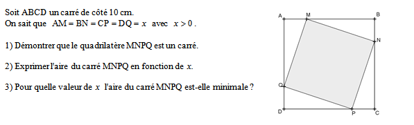 Exercice sur le second degré