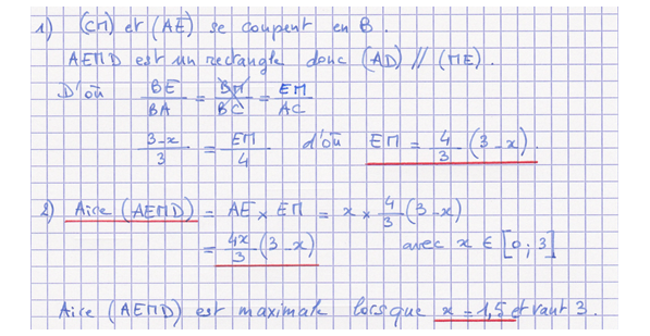 Corrigé exercice 9 sur le second degré