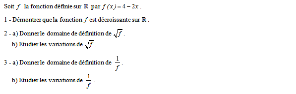 Exercice sur les fonctions de référence