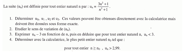Exercice sur les suites numériques
