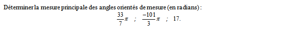 Exercice sur les angles et la trigonométrie