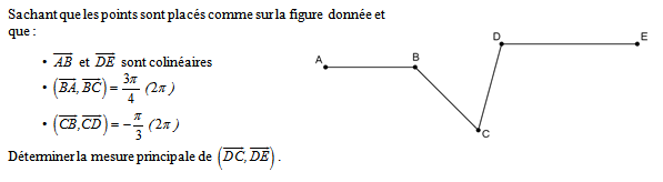 Exercice sur les angles et la trigonométrie