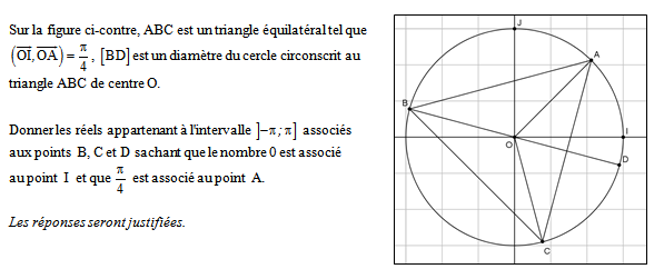 Exercice sur les angles et la trigonométrie