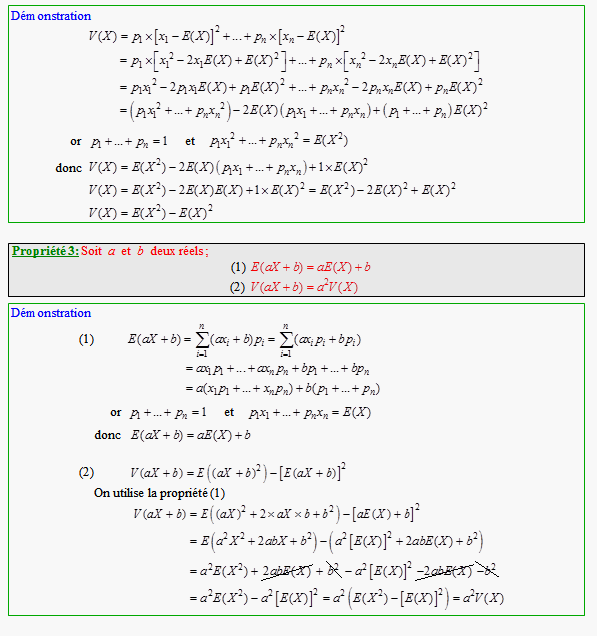 Cours sur les variables aléatoires - première S - page 3