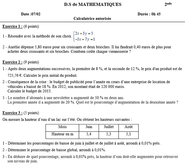 07/02 - %, taux d'évolution et systèmes