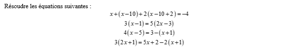 exercice sur Distribuer puis résoudre des équations 
