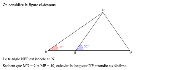 exercice sur Angles et Pythagore