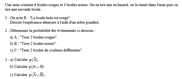 exercice sur Avec un arbre pondéré