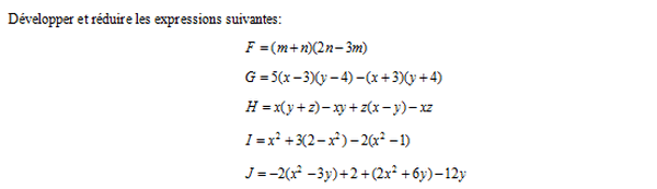 exercice sur Développer puis réduire complexe