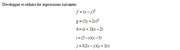 exercice sur Développer avec une identité remarquable