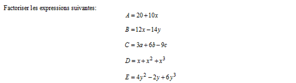 exercice sur Factoriser avec une identité remarquable