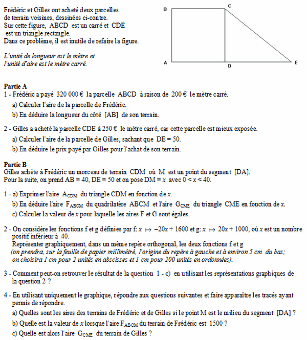 exercice sur Application géométrique