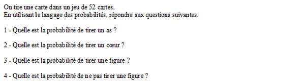 exercice sur Calcul de probabilité