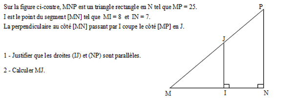 exercice sur Euclide puis Thalès