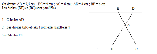 exercice sur Propriété et réciproque