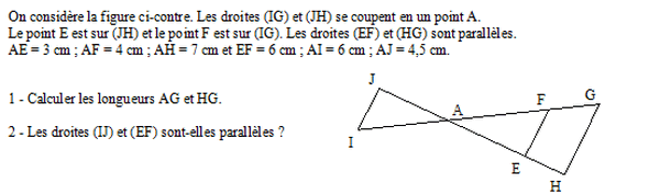 exercice sur Propriété et réciproque