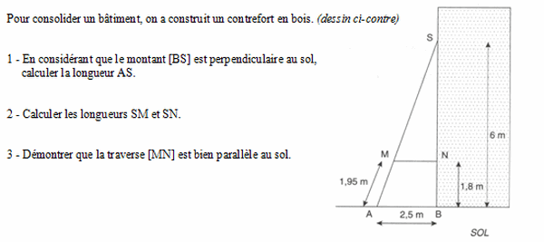 exercice sur Pythagore et Thalès