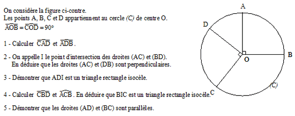 exercice sur Les angles du triangle