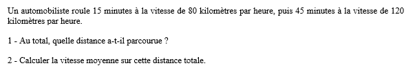 exercice sur Calcul de distance