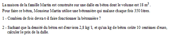 exercice sur Grandeur composée