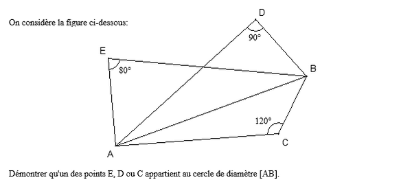 exercice sur Le point est-il sur le cercle ?