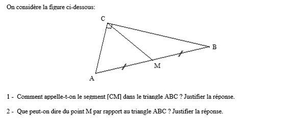 Exercices corrigés 4° - Cercle circonscrit au triangle rectangle