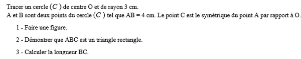 exercice sur Le triangle est-il rectangle ?