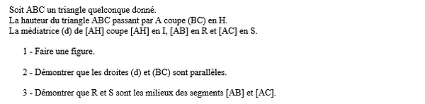 exercice sur Trouver les milieux