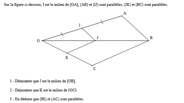 exercice sur Milieux et parallélisme