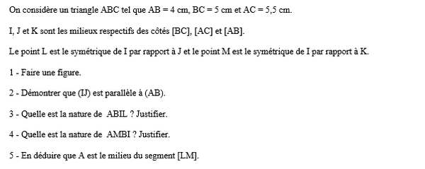 exercice sur Construire des parallélogrammes