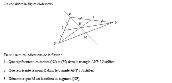 exercice sur Centre de gravité du triangle