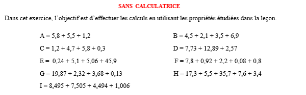 exercice sur 