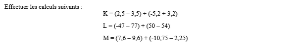 exercice sur Calculer avec des parenthèses