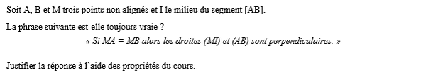 exercice sur Utiliser une propriété de la médiatrice