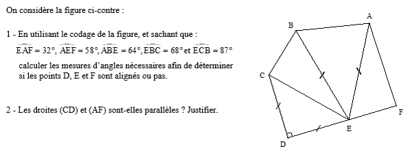 exercice sur Angles et parallélisme