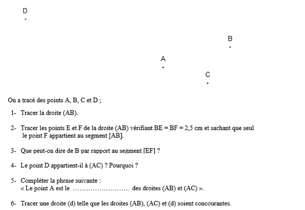 exercice sur Placer des points sur un graphique