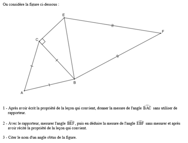 exercice sur Utiliser les propriétés des angles