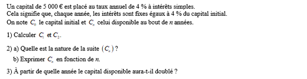 exercice sur Représenter dans un repère