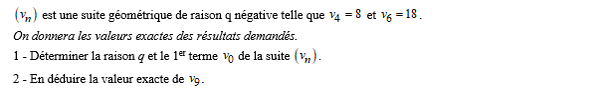 exercice sur Suite arithmético-géométrique