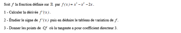 exercice sur Polynôme de degré 3